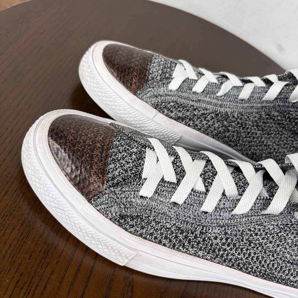 Converse Chuck Taylor Shoes Women's 9.5 Black White Flyknit High Cap Toe Sneaker - Picture 12 of 16